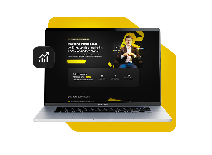 Imagem de um notebook com background da lp